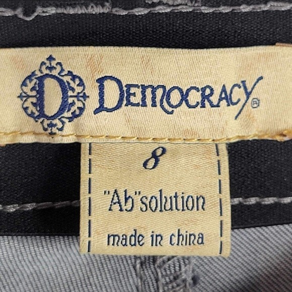 Democracy Jeans Skinny Ab Solution Flex Women's Size 8 Gray Mid Rise - Picture 8 of 11